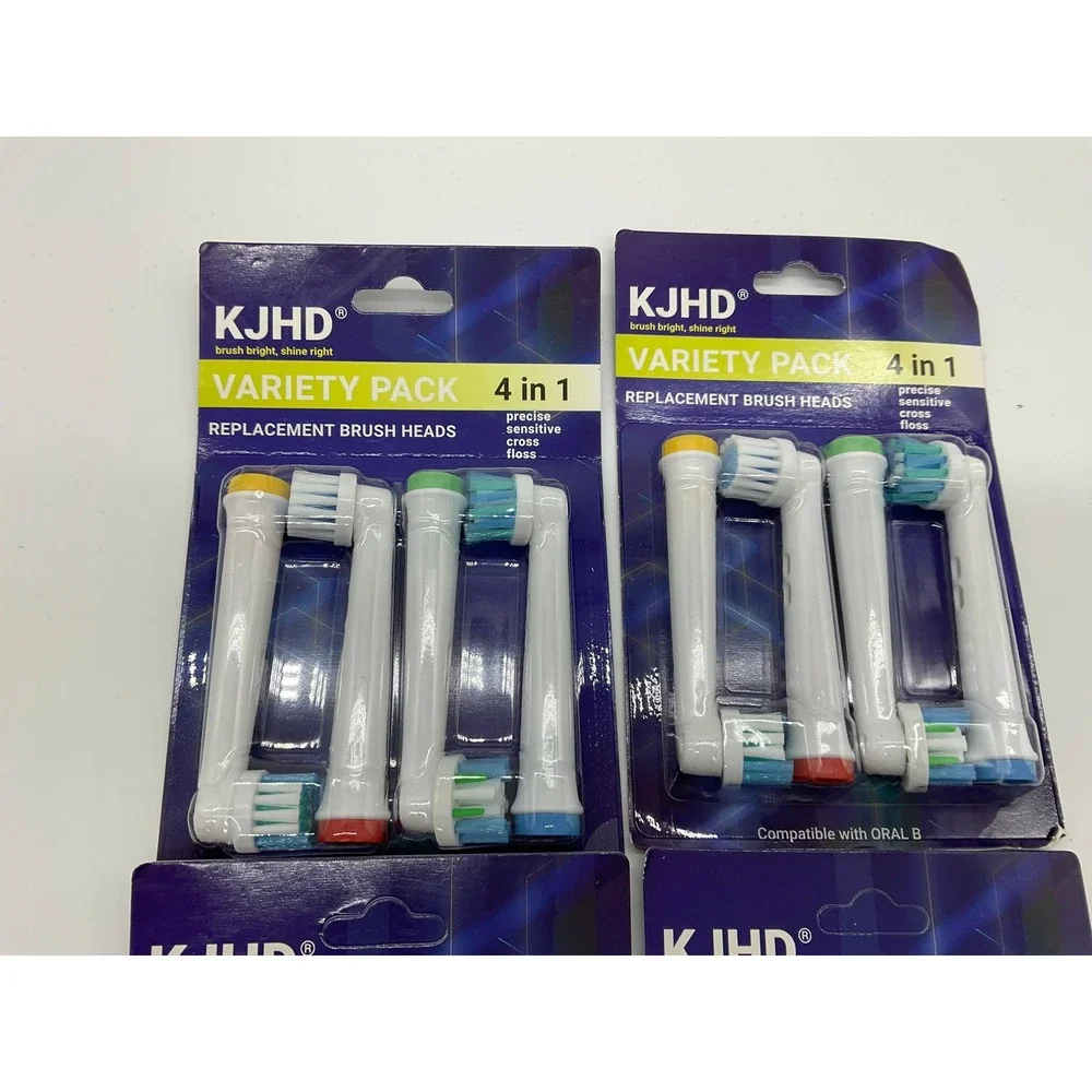 KJHD Replacement Brush Heads Unisex 16ct White Variety Pack Oral‎ B Compatible